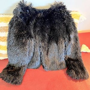 Black fuzzy bolero jacket